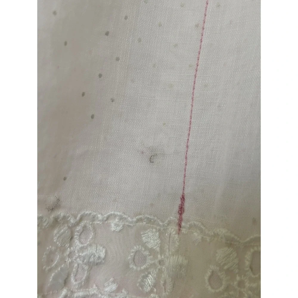 Vintage 1950's Half APRON, Hostess Apron Pink Sheer with Lace, Pockets